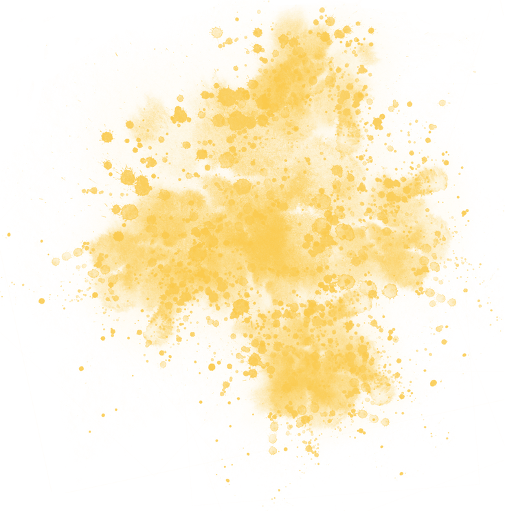 Watercolor Brushstroke Splatter Splash Yellow